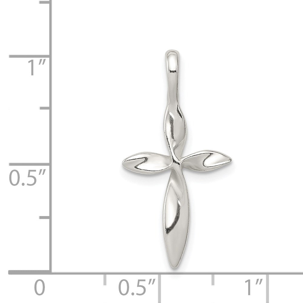 Sterlingsilber Gedreht Kreuz Anhänger