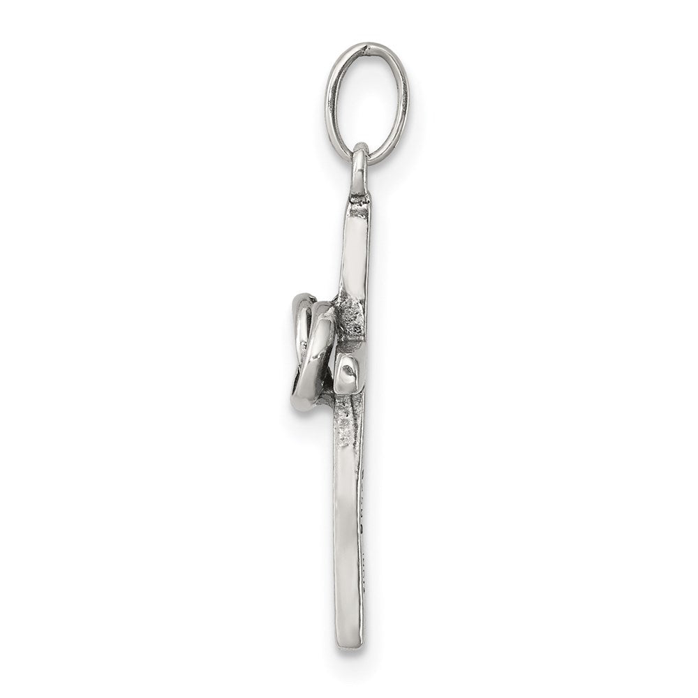 Sterlingsilber Antikisiert Hochzeit Kreuz Charm