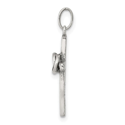 Sterlingsilber Antikisiert Hochzeit Kreuz Charm