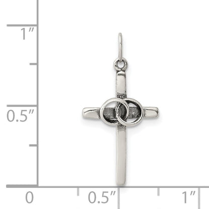 Sterlingsilber Antikisiert Hochzeit Kreuz Charm