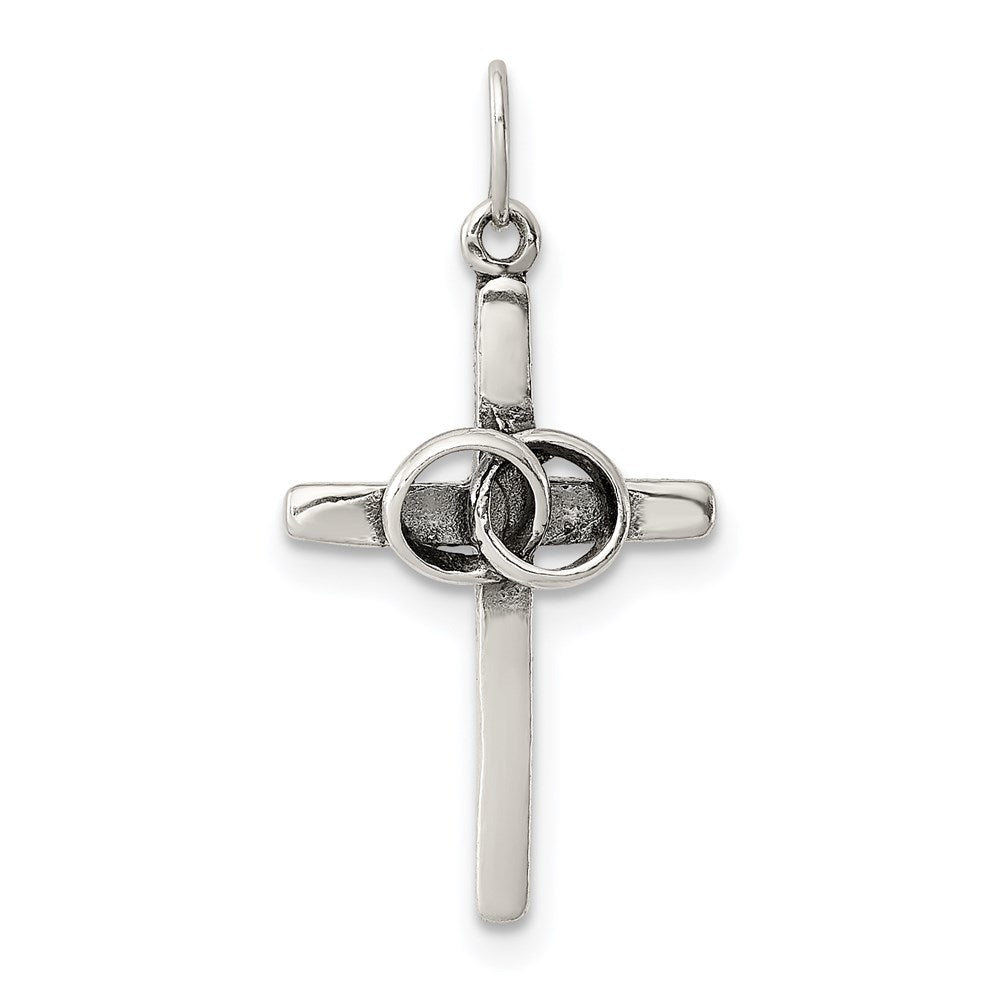 Sterlingsilber Antikisiert Hochzeit Kreuz Charm