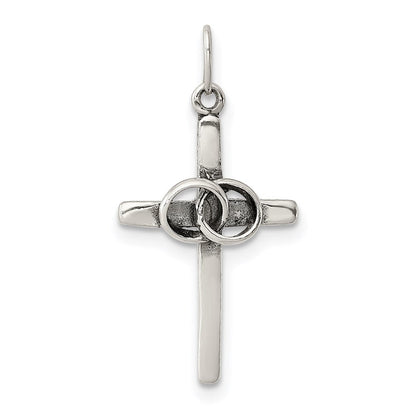 Sterlingsilber Antikisiert Hochzeit Kreuz Charm