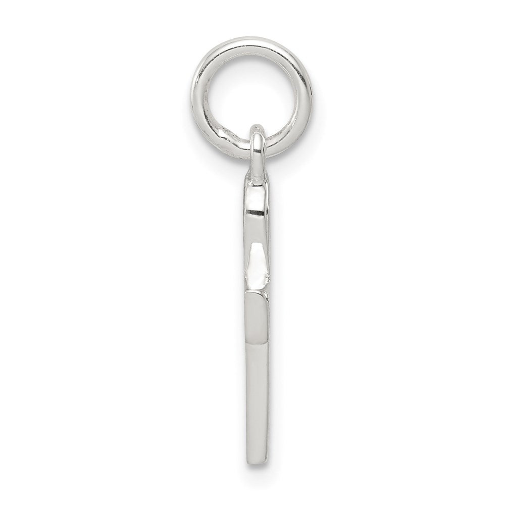 Sterlingsilber Schwarz Emaille Kreuz Anhänger