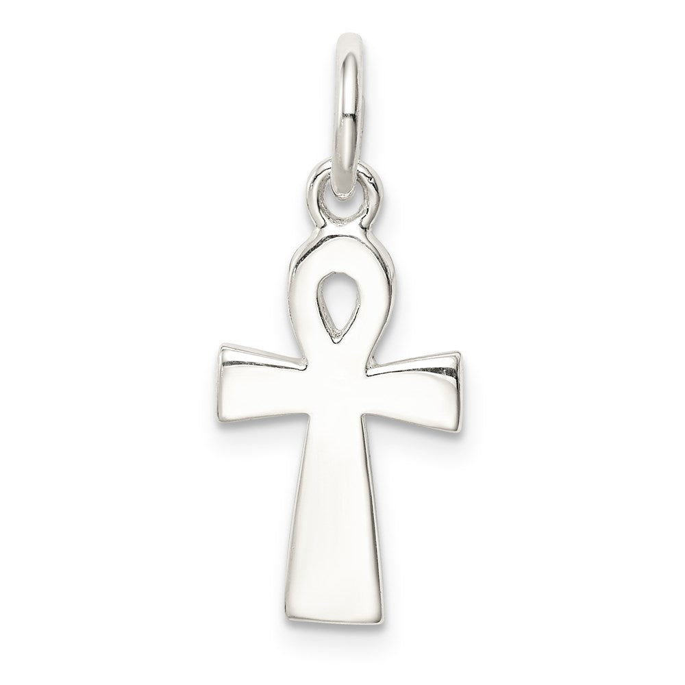 Sterlingsilber Schwarz Emaille Kreuz Anhänger