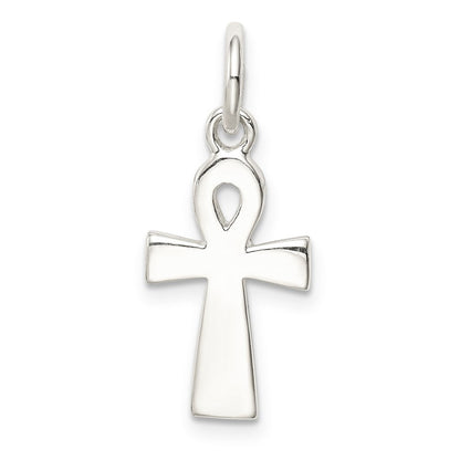 Sterlingsilber Schwarz Emaille Kreuz Anhänger