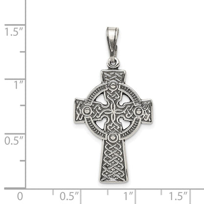 Sterlingsilber Antikisiert Keltisch Kreuz Anhänger