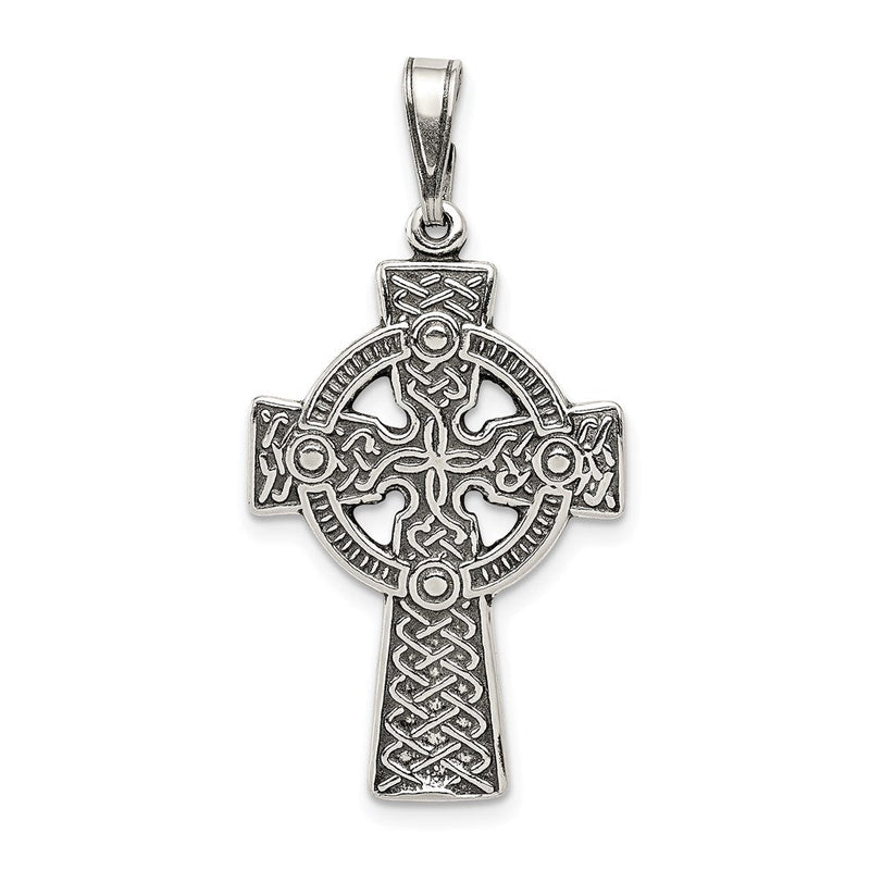 Sterlingsilber Antikisiert Keltisch Kreuz Anhänger