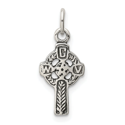 Sterlingsilber Antikisiert Keltisch Kreuz Charm