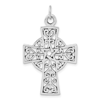 Sterlingsilber Poliert & Antikisiert Kreuz Anhänger