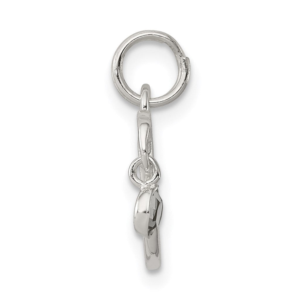Sterlingsilber Zirkonia Poliert Taube Charm