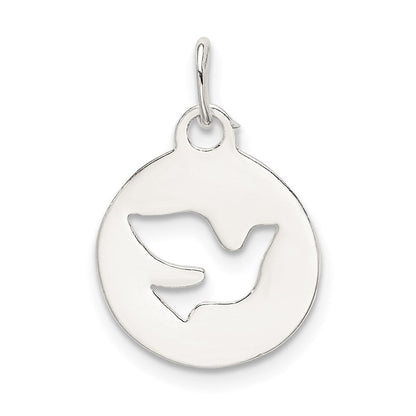 Sterlingsilber Kreis mit Taube Charm