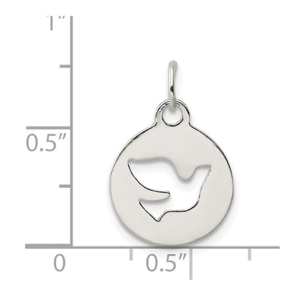 Sterlingsilber Kreis mit Taube Charm