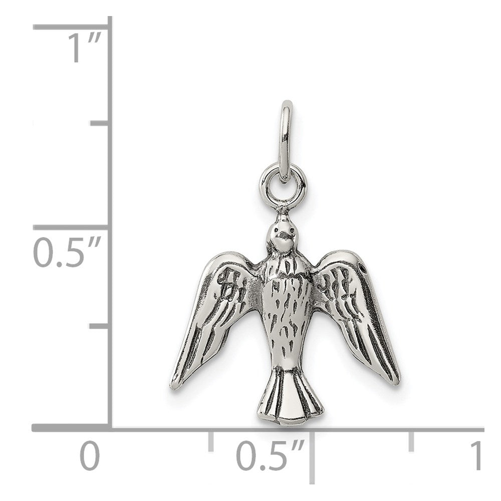 Sterlingsilber Antikisiert Taube Charm