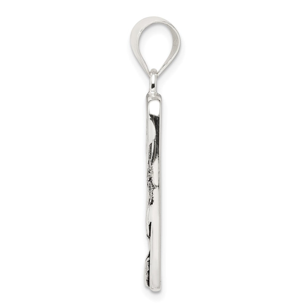 Sterlingsilber You Are Never Alone Antikisiert Footprint Anhänger