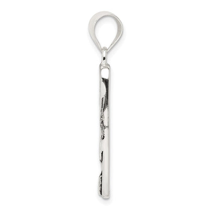Sterlingsilber You Are Never Alone Antikisiert Footprint Anhänger