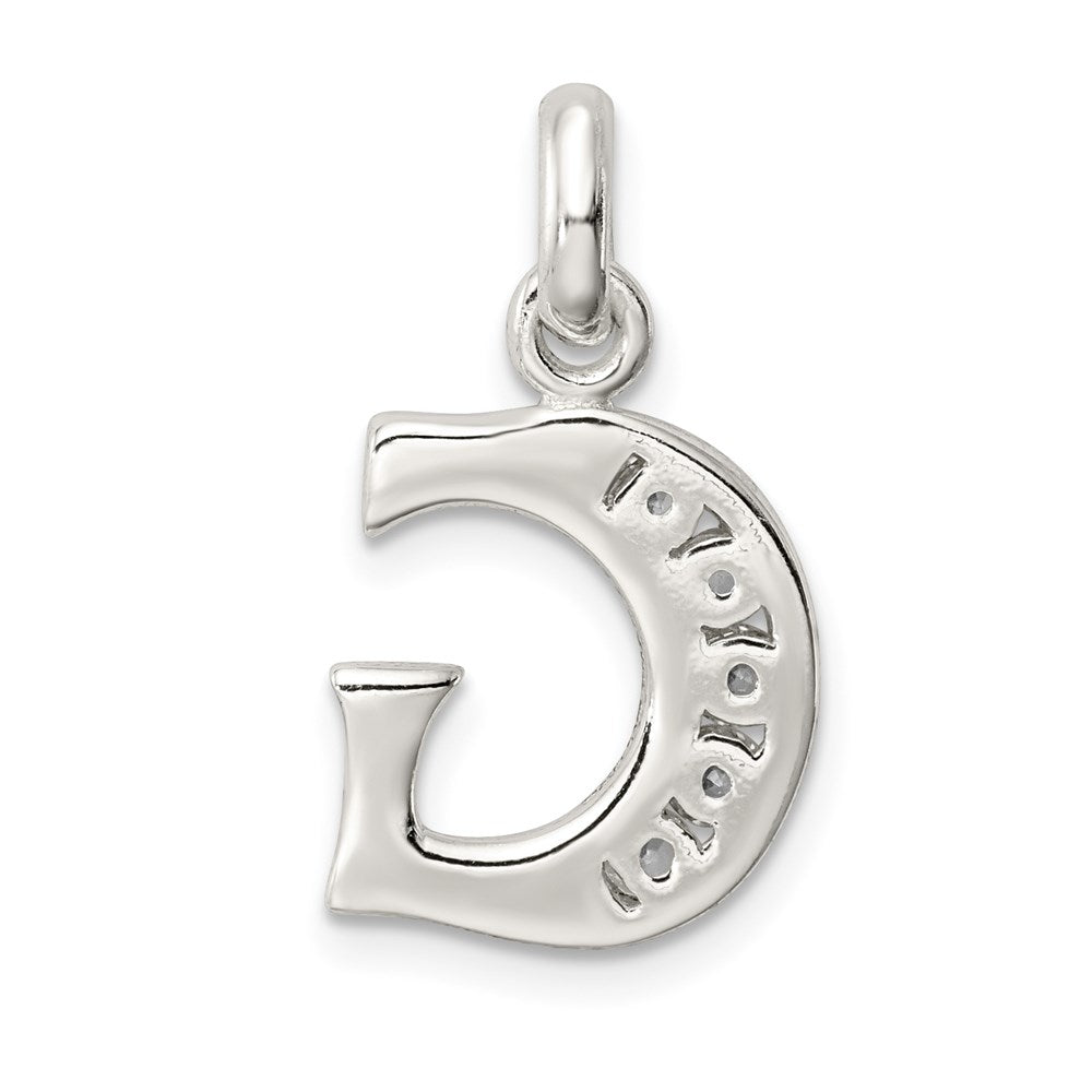 Sterlingsilber Weiß Zirkonia Buchstabe G Initiale Anhänger