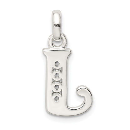 Sterlingsilber Weiß Zirkonia Buchstabe J Initiale Anhänger