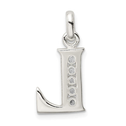 Sterlingsilber Weiß Zirkonia Buchstabe L Initiale Anhänger