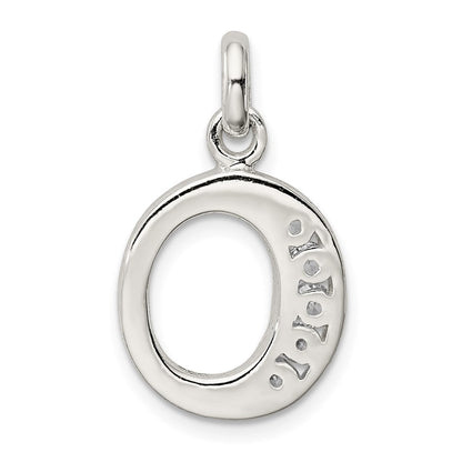 Sterlingsilber Weiß Zirkonia Buchstabe O Initiale Anhänger