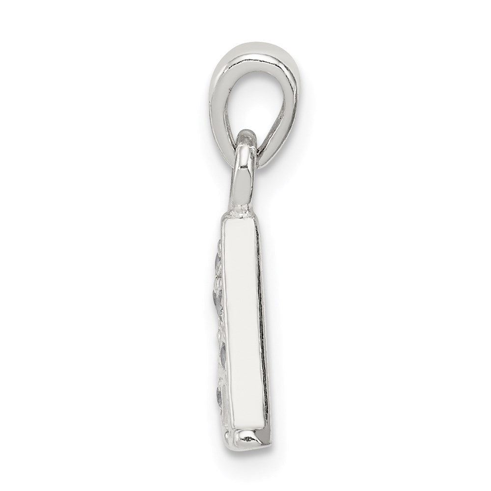Sterlingsilber Zirkonia Buchstabe A Initiale Anhänger