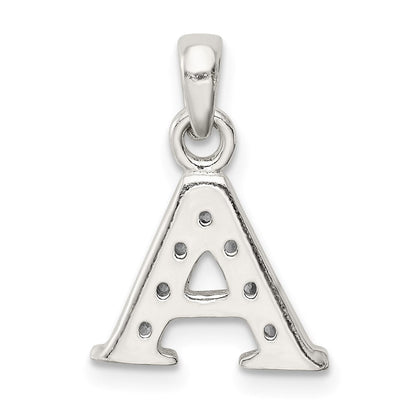 Sterlingsilber Zirkonia Buchstabe A Initiale Anhänger