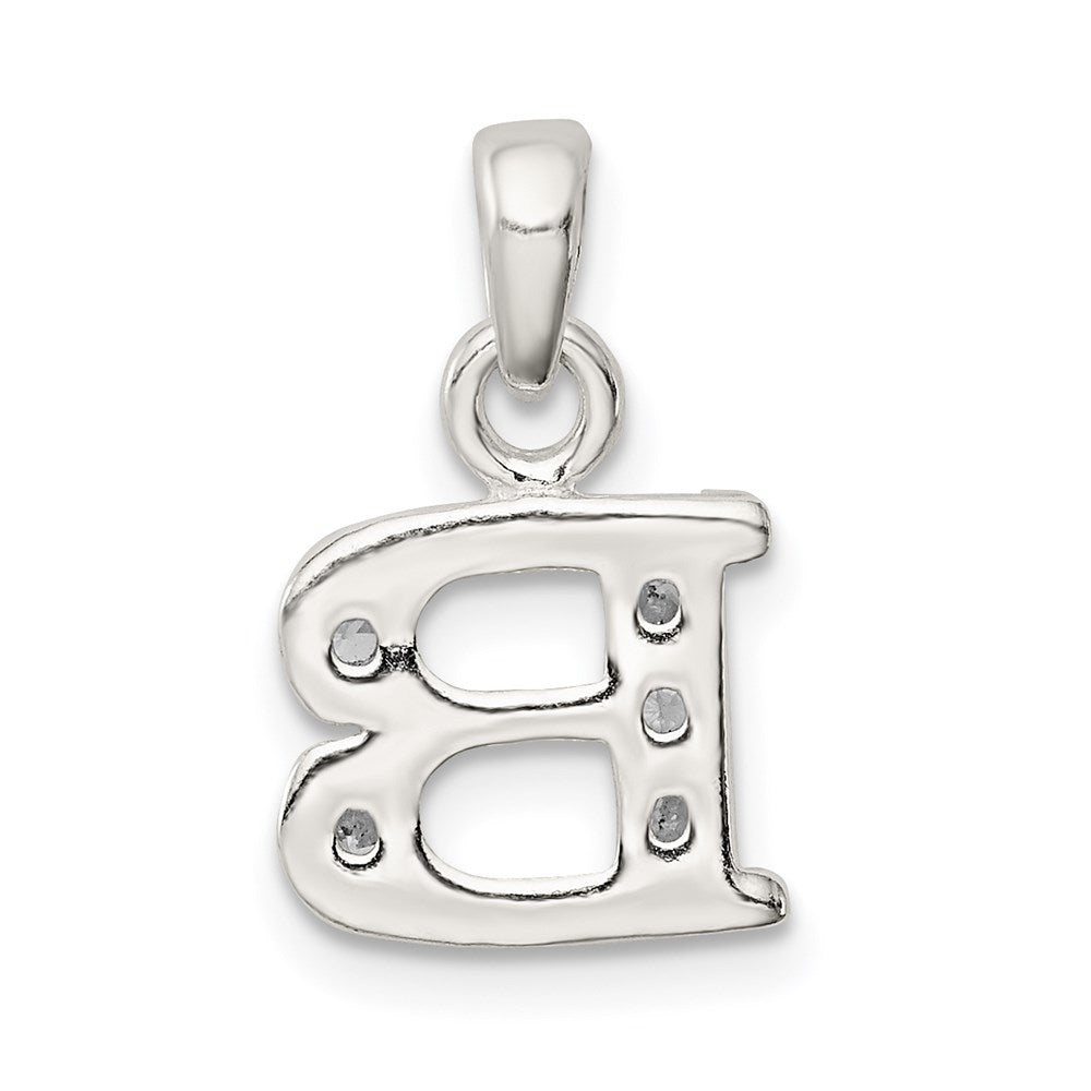 Sterlingsilber Zirkonia Buchstabe B Initiale Anhänger