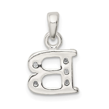 Sterlingsilber Zirkonia Buchstabe B Initiale Anhänger