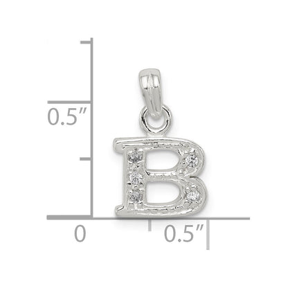 Sterlingsilber Zirkonia Buchstabe B Initiale Anhänger