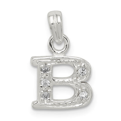 Sterlingsilber Zirkonia Buchstabe B Initiale Anhänger