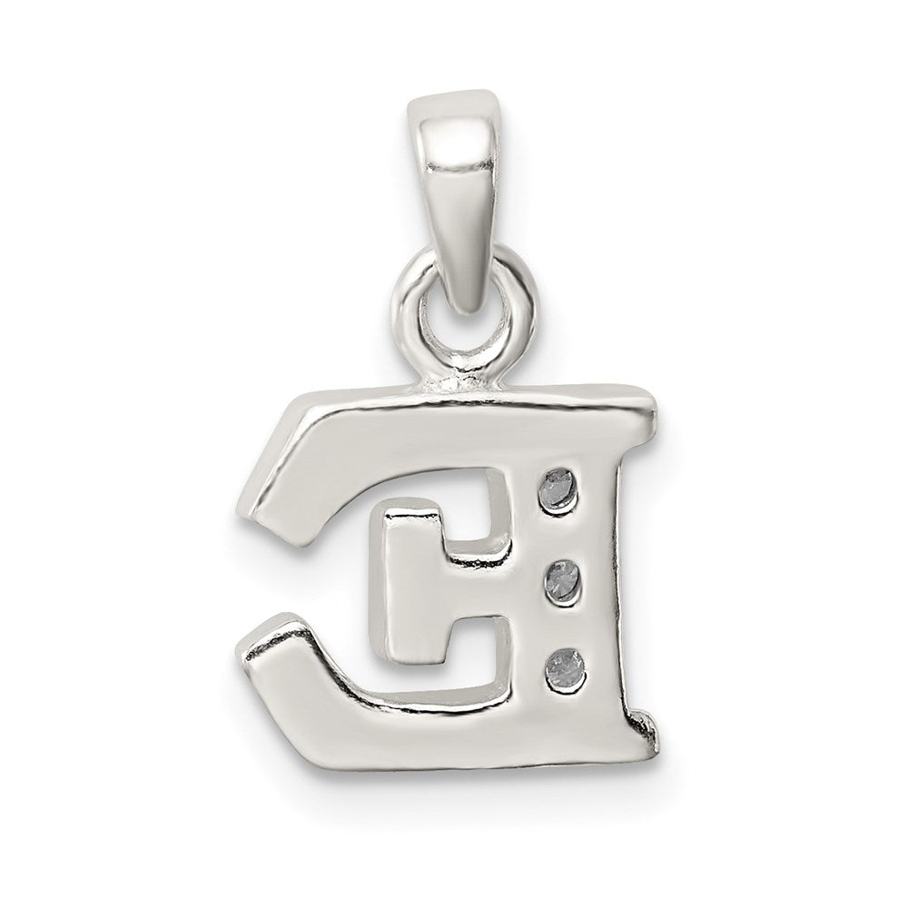 Sterlingsilber Zirkonia Buchstabe E Initiale Anhänger