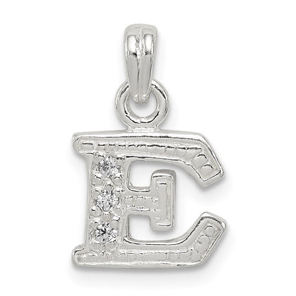 Sterlingsilber Zirkonia Buchstabe E Initiale Anhänger