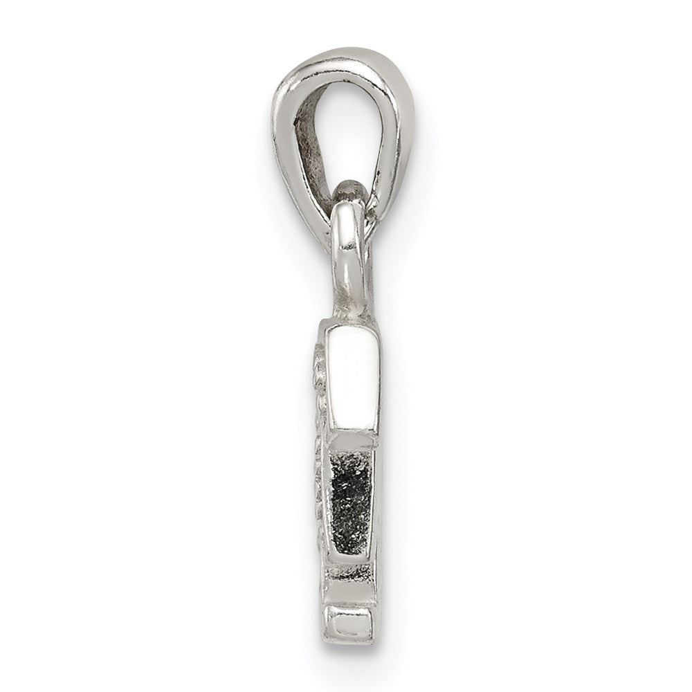 Sterlingsilber Zirkonia Buchstabe F Initiale Anhänger
