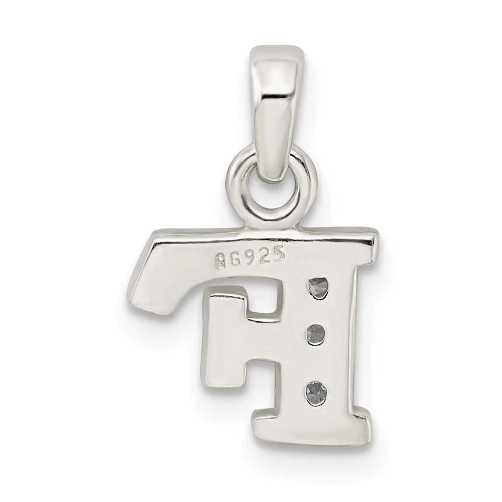 Sterlingsilber Zirkonia Buchstabe F Initiale Anhänger