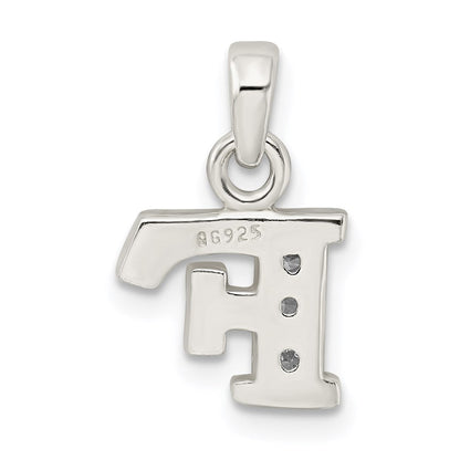Sterlingsilber Zirkonia Buchstabe F Initiale Anhänger