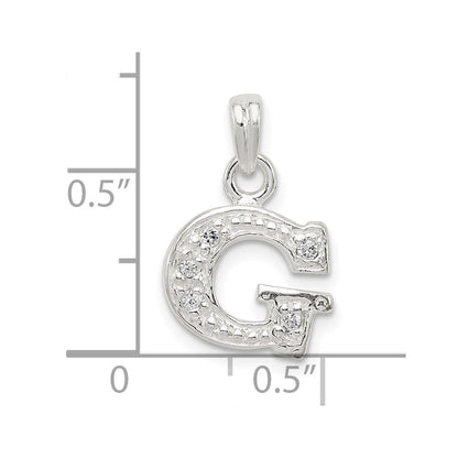 Sterlingsilber Zirkonia Buchstabe G Initiale Anhänger