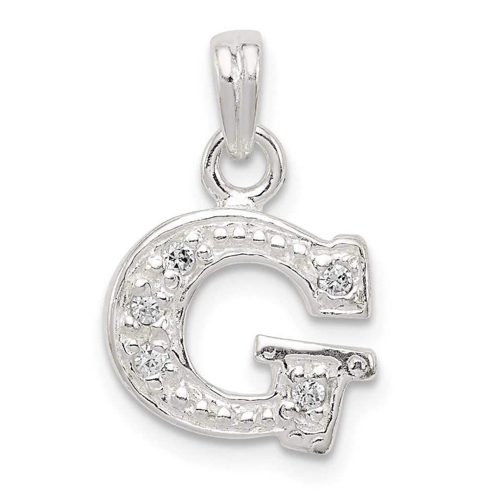 Sterlingsilber Zirkonia Buchstabe G Initiale Anhänger