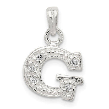 Sterlingsilber Zirkonia Buchstabe G Initiale Anhänger