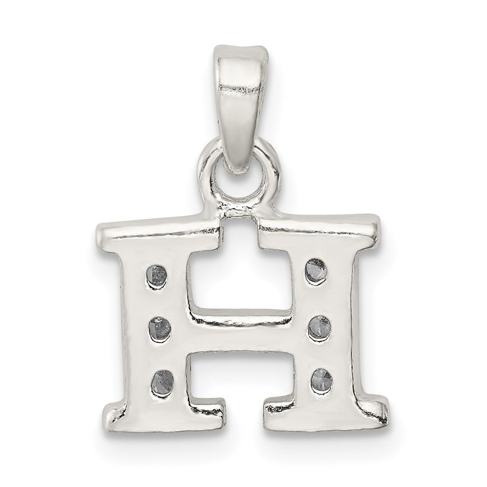 Sterlingsilber Zirkonia Buchstabe H Initiale Anhänger