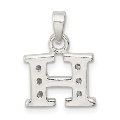 Sterlingsilber Zirkonia Buchstabe H Initiale Anhänger