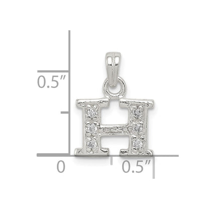 Sterlingsilber Zirkonia Buchstabe H Initiale Anhänger