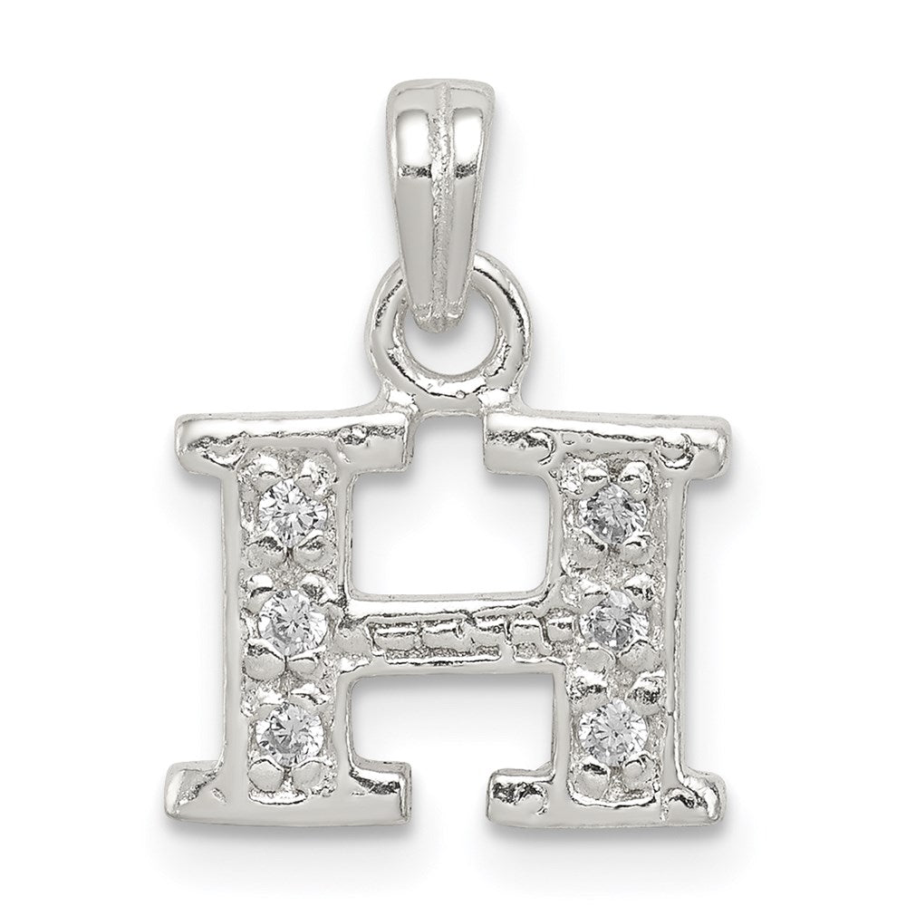 Sterlingsilber Zirkonia Buchstabe H Initiale Anhänger