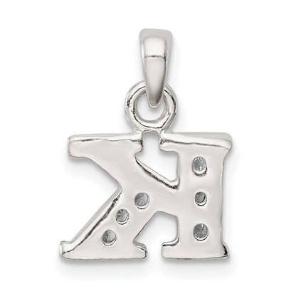 Sterlingsilber Zirkonia Buchstabe K Initiale Anhänger