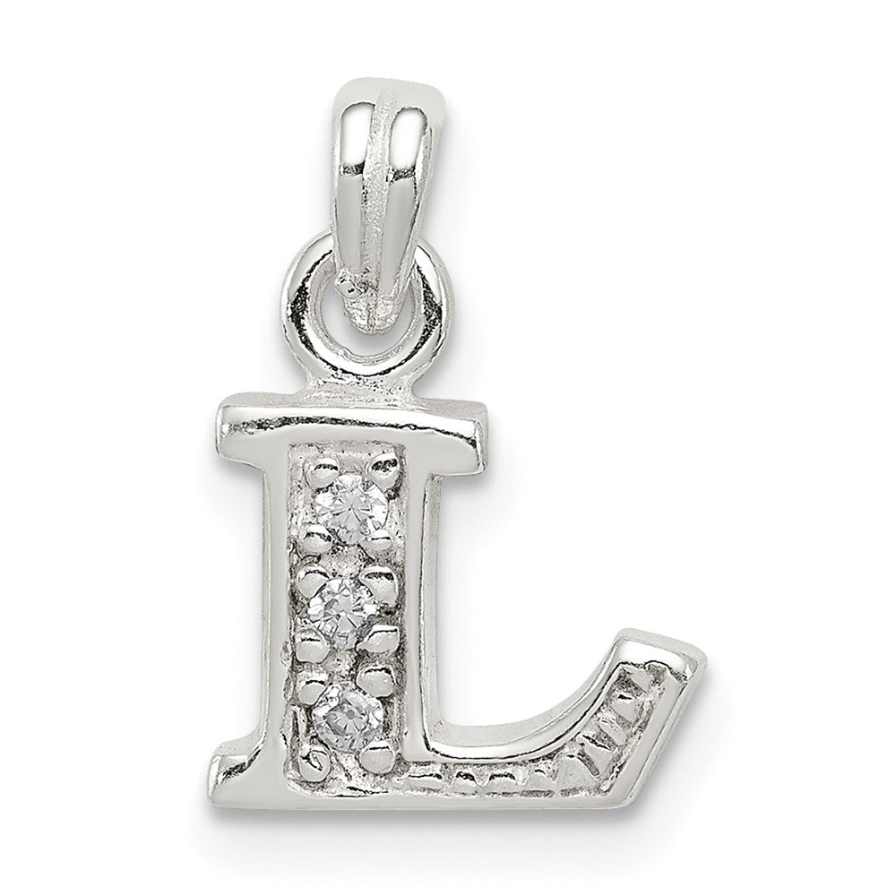 Sterlingsilber Zirkonia Buchstabe L Initiale Anhänger