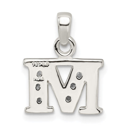 Sterlingsilber Zirkonia Buchstabe M Initiale Anhänger