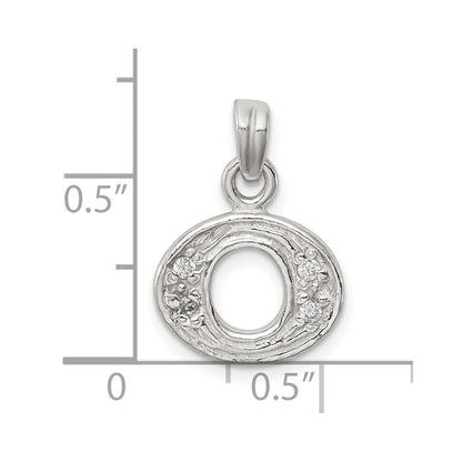 Sterlingsilber Zirkonia Buchstabe O Initiale Anhänger