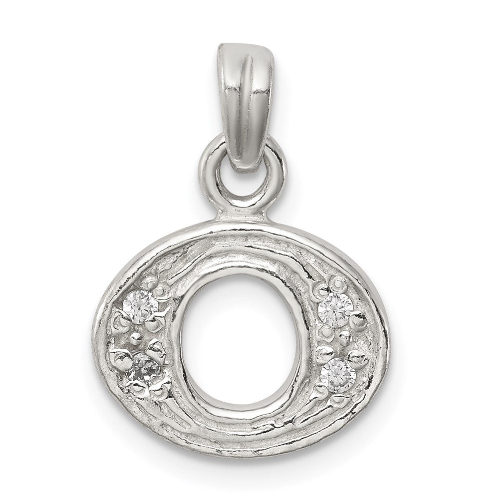Sterlingsilber Zirkonia Buchstabe O Initiale Anhänger