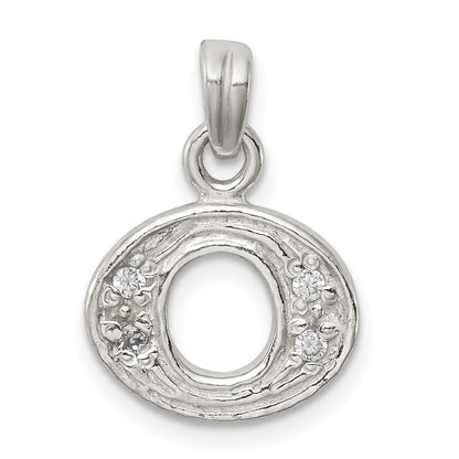 Sterlingsilber Zirkonia Buchstabe O Initiale Anhänger