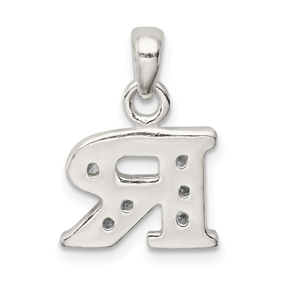 Sterlingsilber Zirkonia Buchstabe R Initiale Anhänger