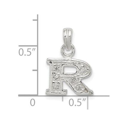 Sterlingsilber Zirkonia Buchstabe R Initiale Anhänger