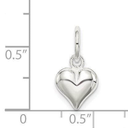 Sterlingsilber Puff Herz Charm
